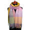 Blanket scarf - pink and brown - 1/2