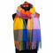 Blanket scarf - blue and yellow - 1/2