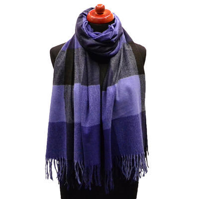 Blanket scarf - blue - 1