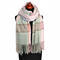 Blanket scarf - green and pink - 1/2