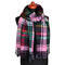 Blanket scarf - green and pink plaid - 1/2