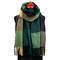 Blanket scarf - green and brown - 1/2