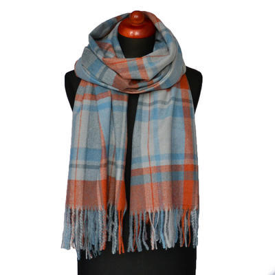 Blanket scarf - brown and black - 1
