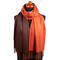 Blanket double-sided scarf - brown and orange - 1/2