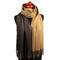 Blanket scarf - beige and brown - 1/2