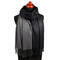 Blanket double-sided scarf - black and grey - 1/2