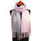 Blanket double-sided scarf - grey and pink - 1/2