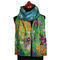 Blanket scarf bilateral - green and multicolor - 1/3