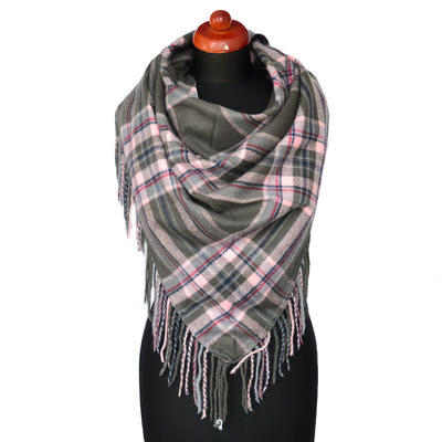 Blanket square scarf - light grey
