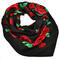 Big square scarf - black and red - 1/2