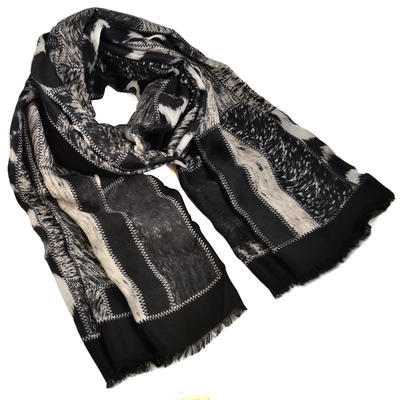 Classic women's scarf - black - 1