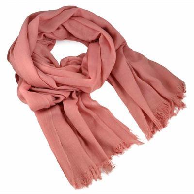 Classic women's cotton scarf - pink