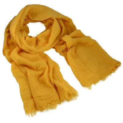 Classic cotton scarf - mustard yellow