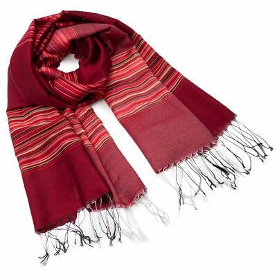 Classic scarf - red stripes
