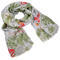 Classic cotton scarf - white and green - 1/2