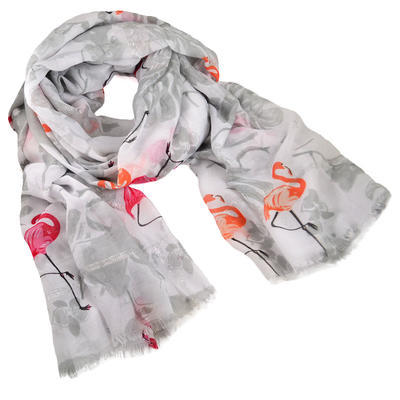 Classic cotton scarf - grey - 1