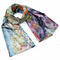 Classic women's scarf - multicolor with floral print - 1/3