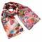 Classic women's scarf - multicolor with floral print - 1/3