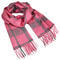 Classic winter scarf - pink and grey - 1/2