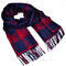 Classic winter scarf - blue and red - 1/2