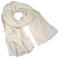 Classic women's scarf - solid white - 1/2