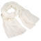 Classic cotton scarf - white - 1/2
