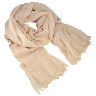 Classic women's scarf - beige