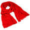 Classic cotton scarf - red - 1/2