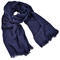 Classic women's scarf - solid blue - 1/2