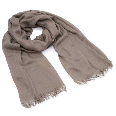 Classic cotton scarf - brown