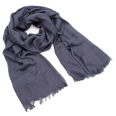Classic cotton scarf 69cu001-36 - dark blue