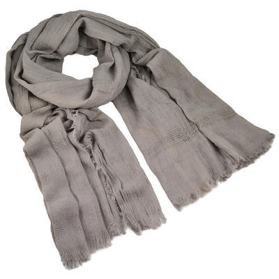 Classic women's scarf - solid grey