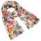Classic women's scarf - white and pink - 1/2