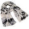 Classic women's scarf - black and white - 1/2