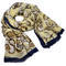Classic women's scarf - yellow and blue - 1/2