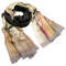 Classic women's scarf - beige and brown - 1/2
