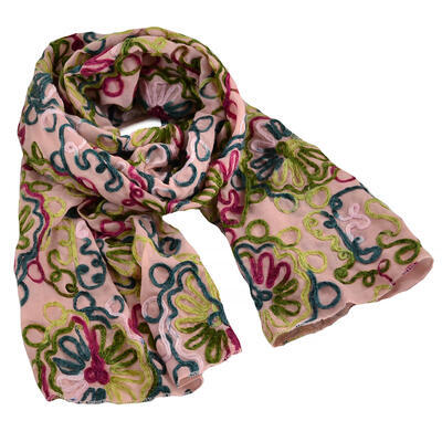 Classic women's scarf - pink
