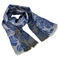 Classic women's scarf - grey and blue - 1/2