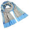Classic women's scarf - light blue - 1/2