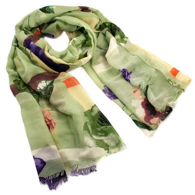 Classic women's scarf - green - 1