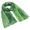 Classic women's scarf - green with leaves - 1/2