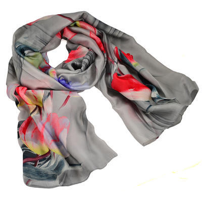 Classic women's scarf - grey - 1