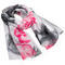 Classic women's scarf - drey and pink - 1/2