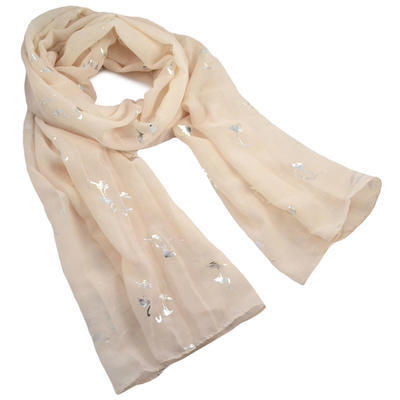 Classic women's scarf - beige - 1