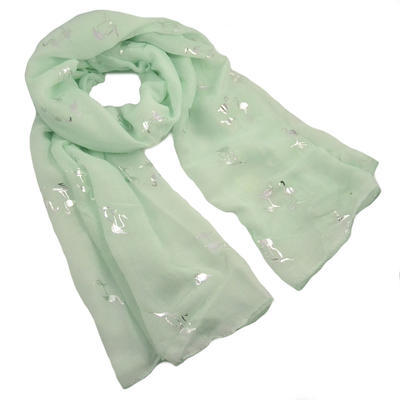 Classic women's scarf - menthol green - 1
