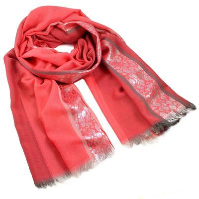 Classic women's scarf - coral