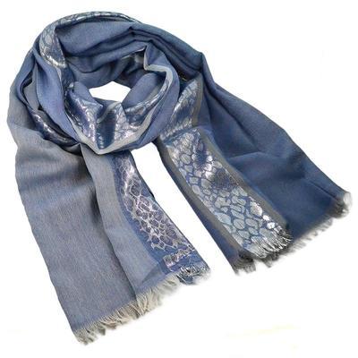 Classic women's scarf - blue