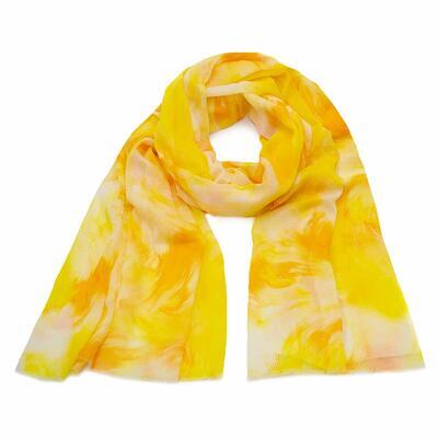 Classic women's scarf - yellow