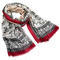 Classic women's scarf - white and red - 1/2