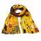 Classic women's scarf - yellow and brown - 1/2